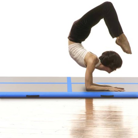 vidaXL Esterilla inflable de gimnasia con bomba 500x100x10 cm PVC azul