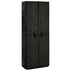 vidaXL Mueble zapatero de tela con funda negro 60x30x166 cm 
