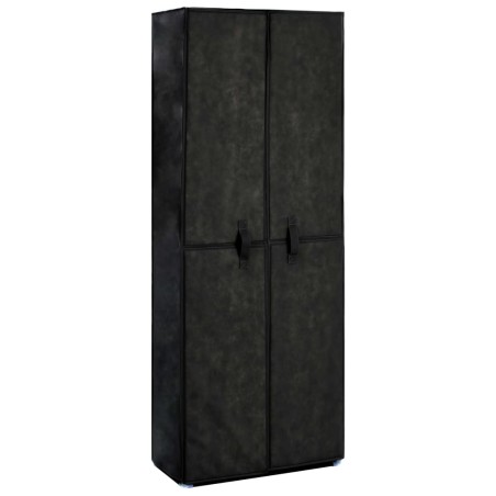 vidaXL Mueble zapatero de tela con funda negro 60x30x166 cm 