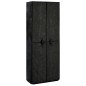 vidaXL Mueble zapatero de tela con funda negro 60x30x166 cm vidaXL Mueble zapatero de tela con funda negro 60x30x166 cm
