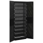 vidaXL Mueble zapatero de tela con funda negro 60x30x166 cm vidaXL Mueble zapatero de tela con funda negro 60x30x166 cm