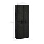 vidaXL Mueble zapatero de tela con funda negro 60x30x166 cm vidaXL Mueble zapatero de tela con funda negro 60x30x166 cm