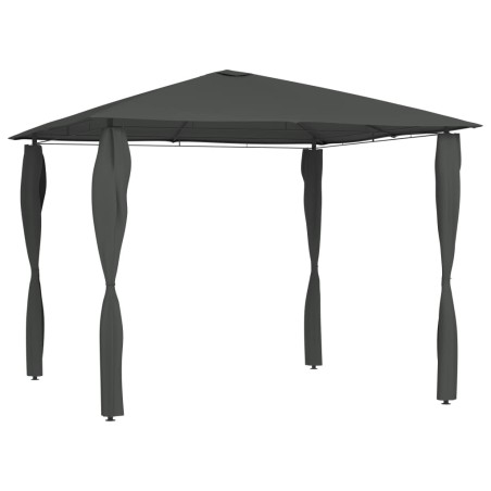 vidaXL Cenador con cubiertas de postes antracita 3x3x2,6 m 160 g/m²