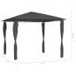 vidaXL Cenador con cubiertas de postes antracita 3x3x2,6 m 160 g/m² vidaXL Cenador con cubiertas de postes antracita 3x3x2,6 m 160 g/m²
