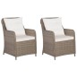 vidaXL Juego de comedor de jardín 3 piezas marrón vidaXL Juego de comedor de jardín 3 piezas marrón