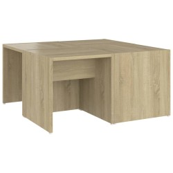 vidaXL Mesas de centro 4 pzas contrachapada roble Sonoma 33x33x33 cm