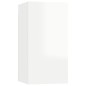 vidaXL Mueble de TV 2 uds contrachapada blanco brillante 30,5x30x60 cm vidaXL Mueble de TV 2 uds contrachapada blanco brillante 30,5x30x60 cm