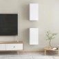 vidaXL Mueble de TV 2 uds contrachapada blanco brillante 30,5x30x60 cm vidaXL Mueble de TV 2 uds contrachapada blanco brillante 30,5x30x60 cm