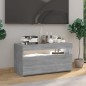 vidaXL Mueble de TV con luces LED gris Sonoma 75x35x40 cm