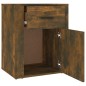 vidaXL Mesita de noche madera contrachapada roble ahumado 50x36x60 cm