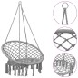 vidaXL Silla colgante hamaca columpio 80 cm gris vidaXL Silla colgante hamaca columpio 80 cm gris