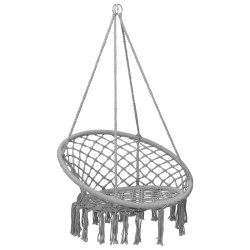 vidaXL Silla colgante hamaca columpio 80 cm gris