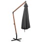 vidaXL Sombrilla colgante y palo madera abeto gris antracita 3,5x2,9 m vidaXL Sombrilla colgante y palo madera abeto gris antracita 3,5x2,9 m