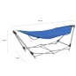 vidaXL Hamaca con soporte plegable azul vidaXL Hamaca con soporte plegable azul