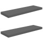 vidaXL Estante flotante de pared 2 uds MDF gris brillo 80x23,5x3,8 cm vidaXL Estante flotante de pared 2 uds MDF gris brillo 80x23,5x3,8 cm