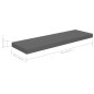 vidaXL Estante flotante de pared 2 uds MDF gris brillo 80x23,5x3,8 cm vidaXL Estante flotante de pared 2 uds MDF gris brillo 80x23,5x3,8 cm