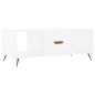 vidaXL Mesa de centro madera contrachapada blanco 102x50x40 cm vidaXL Mesa de centro madera contrachapada blanco 102x50x40 cm