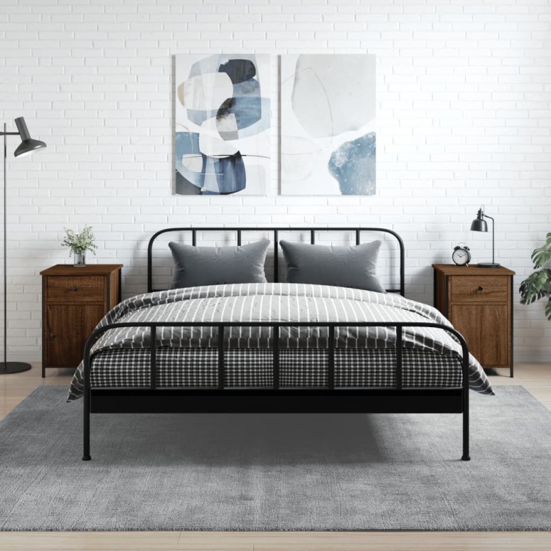 vidaXL Mesitas de noche 2 uds contrachapada roble marrón 40x42x60 cm vidaXL Mesitas de noche 2 uds contrachapada roble marrón 40x42x60 cm