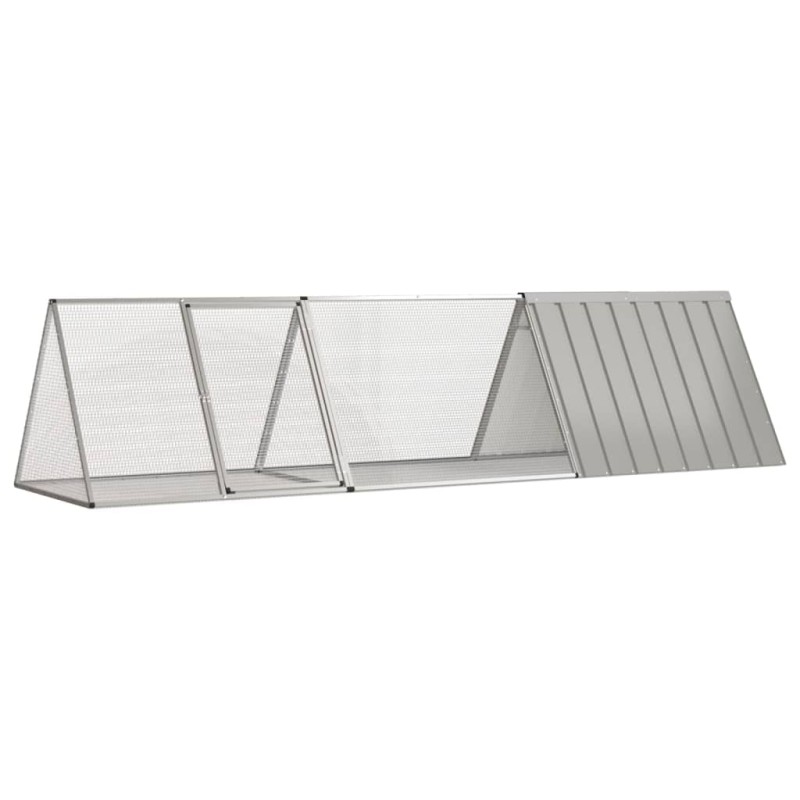 vidaXL Jaula para conejos acero galvanizado gris 302,5x80,5x71 cm vidaXL Jaula para conejos acero galvanizado gris 302,5x80,5x71 cm