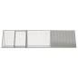 vidaXL Jaula para conejos acero galvanizado gris 302,5x80,5x71 cm vidaXL Jaula para conejos acero galvanizado gris 302,5x80,5x71 cm