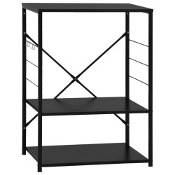vidaXL Armario para microondas madera ingeniería negro 60x39,6x79,5 cm