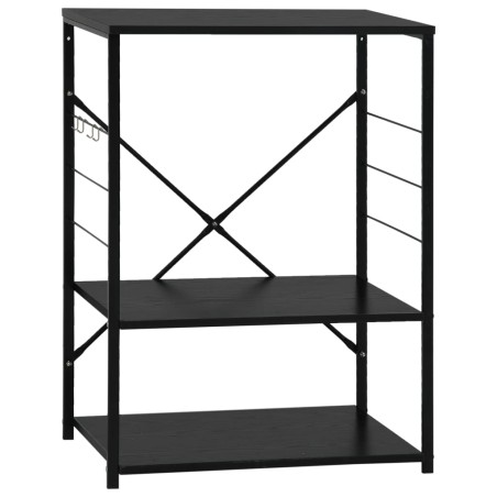 vidaXL Armario para microondas madera ingeniería negro 60x39,6x79,5 cm