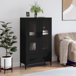 vidaXL Aparador alto madera de ingeniería negro 69,5x31x115 cm