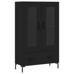 vidaXL Aparador alto madera de ingeniería negro 69,5x31x115 cm