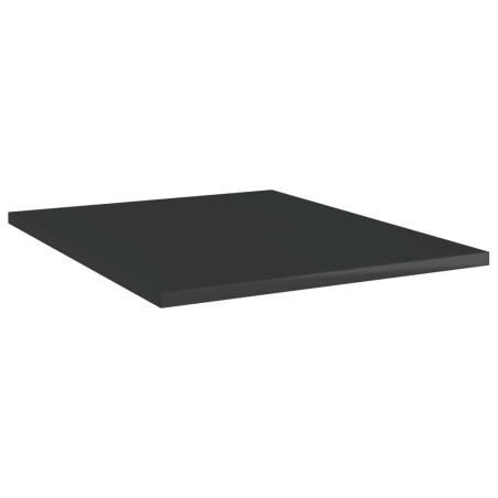 vidaXL Estante estantería 8 uds contrachapada negro brillo 40x50x1,5cm