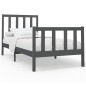 vidaXL Estructura de cama madera maciza de pino gris 100x200 cm vidaXL Estructura de cama madera maciza de pino gris 100x200 cm