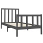 vidaXL Estructura de cama madera maciza de pino gris 100x200 cm vidaXL Estructura de cama madera maciza de pino gris 100x200 cm