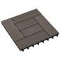 vidaXL Baldosas de porche de WPC 30x30 cm 1 m² marrón oscuro 11 uds vidaXL Baldosas de porche de WPC 30x30 cm 1 m² marrón oscuro 11 uds