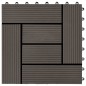 vidaXL Baldosas de porche de WPC 30x30 cm 1 m² marrón oscuro 11 uds vidaXL Baldosas de porche de WPC 30x30 cm 1 m² marrón oscuro 11 uds