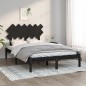 vidaXL Estructura de cama madera maciza negro 120x200 cm vidaXL Estructura de cama madera maciza negro 120x200 cm