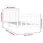 vidaXL Estructura de cama madera maciza de pino gris 100x200 cm vidaXL Estructura de cama madera maciza de pino gris 100x200 cm