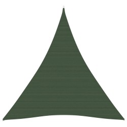 vidaXL Toldo de vela verde oscuro HDPE 160 g/m² 5x6x6 m