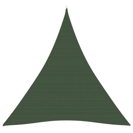vidaXL Toldo de vela verde oscuro HDPE 160 g/m² 5x6x6 m