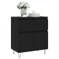vidaXL Aparador de madera contrachapada negro 60x35x70 cm vidaXL Aparador de madera contrachapada negro 60x35x70 cm