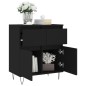 vidaXL Aparador de madera contrachapada negro 60x35x70 cm vidaXL Aparador de madera contrachapada negro 60x35x70 cm