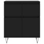 vidaXL Aparador de madera contrachapada negro 60x35x70 cm vidaXL Aparador de madera contrachapada negro 60x35x70 cm