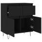vidaXL Aparador de madera contrachapada negro 60x35x70 cm vidaXL Aparador de madera contrachapada negro 60x35x70 cm