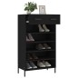 vidaXL Zapatero madera de ingeniería negro 60x35x105 cm vidaXL Zapatero madera de ingeniería negro 60x35x105 cm