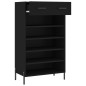 vidaXL Zapatero madera de ingeniería negro 60x35x105 cm vidaXL Zapatero madera de ingeniería negro 60x35x105 cm
