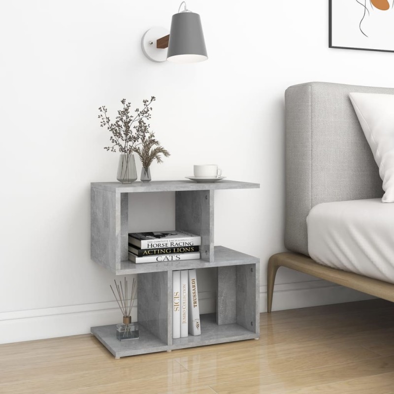 vidaXL Mesitas de noche 2 uds contrachapada gris hormigón 50x30x51,5cm vidaXL Mesitas de noche 2 uds contrachapada gris hormigón 50x30x51,5cm