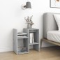 vidaXL Mesitas de noche 2 uds contrachapada gris hormigón 50x30x51,5cm vidaXL Mesitas de noche 2 uds contrachapada gris hormigón 50x30x51,5cm