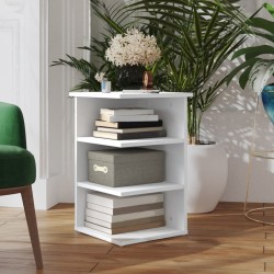vidaXL Armario auxiliar de madera contrachapada blanco 35x35x55 cm