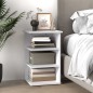 vidaXL Armario auxiliar de madera contrachapada blanco 35x35x55 cm vidaXL Armario auxiliar de madera contrachapada blanco 35x35x55 cm