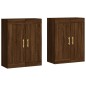 vidaXL Armarios de pared 2 uds madera de ingeniería marrón roble vidaXL Armarios de pared 2 uds madera de ingeniería marrón roble