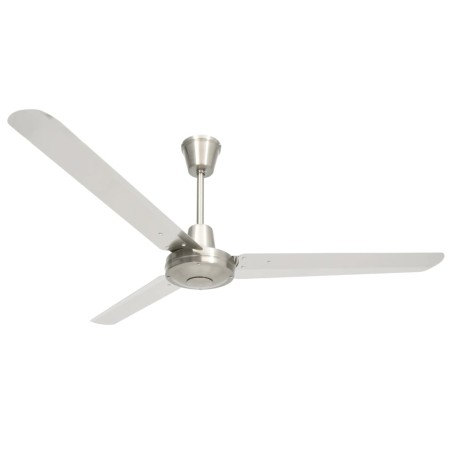vidaXL Ventilador de techo plateado 142 cm