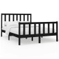 vidaXL Estructura de cama madera maciza de pino negro 150x200 cm vidaXL Estructura de cama madera maciza de pino negro 150x200 cm